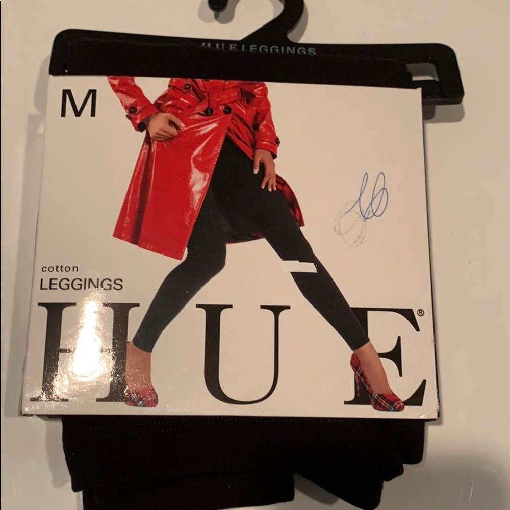 Hue 100% cotton black leggings